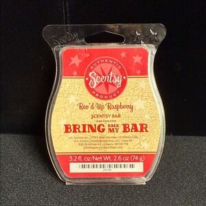 Scentsy Bar Rev'd Up Raspberry Wax Melt Bring Back My Bar 2.6 oz 74g Red